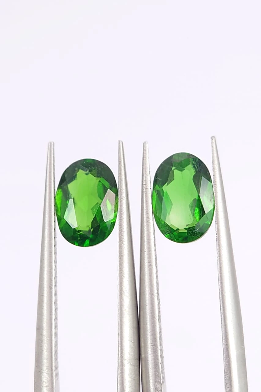 1.61ct Natural Chrome Diopside Pair Oval Cut Loose Gemstone from Pakistan — view 5